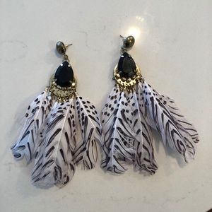 Anthropologie Feather Earrings